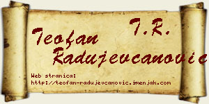 Teofan Radujevčanović vizit kartica